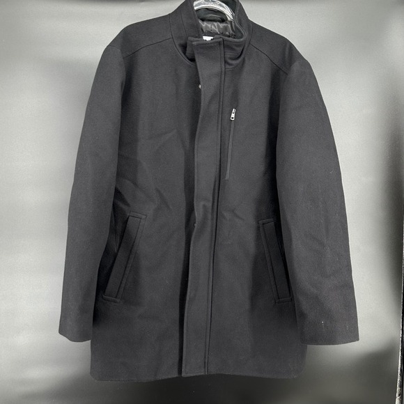 Calvin Klein Men's Wool Blend Overcoat – Black – Size XL – NWOT - Picture 2 of 8